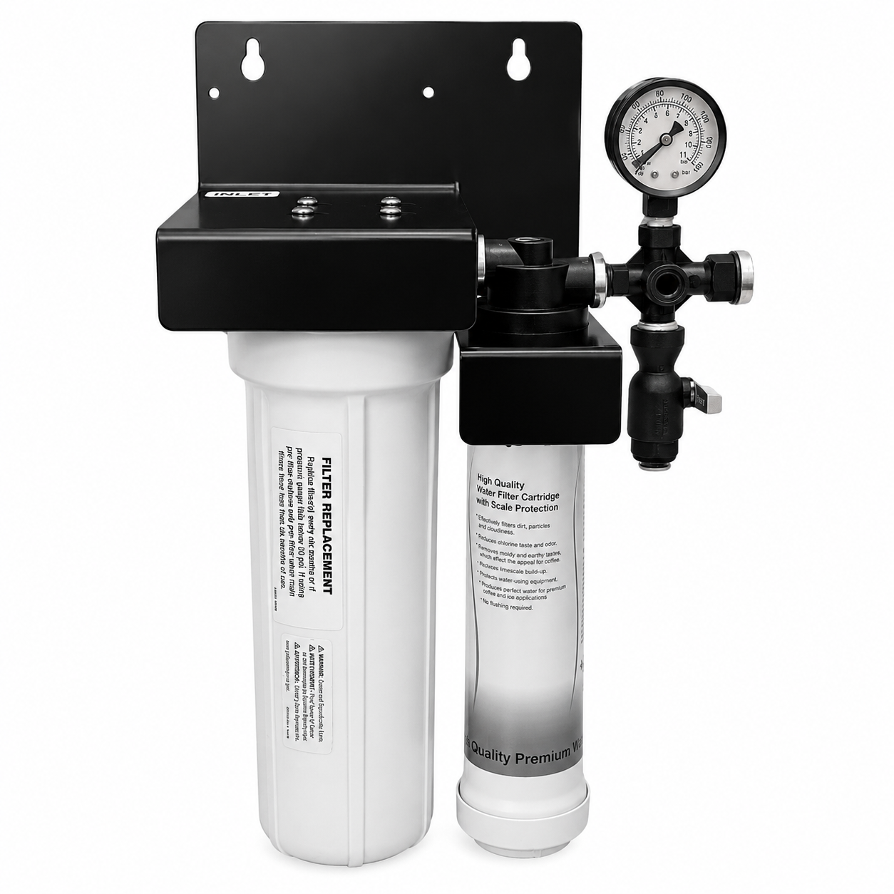 Kit Filtro Sedimentos de, Filtro de Carbon Activado, Conexiones, Braquet, Vasos Porta Filtro, Manometro - EV930090 Kit Filtro Sedimentos de, Filtro de Carbon Activado, Conexiones, Braquet, Vasos Porta Filtro, Manometro - EV930090