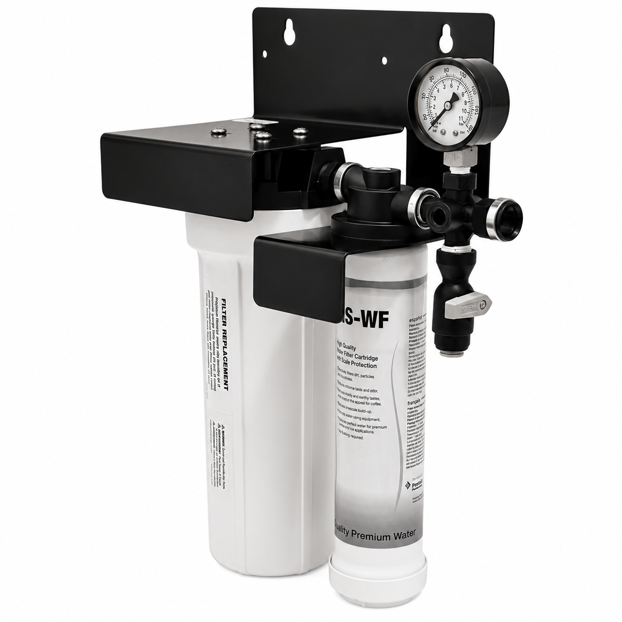 Kit Filtro Sedimentos de, Filtro de Carbon Activado, Conexiones, Braquet, Vasos Porta Filtro, Manometro - EV930090 Kit Filtro Sedimentos de, Filtro de Carbon Activado, Conexiones, Braquet, Vasos Porta Filtro, Manometro - EV930090