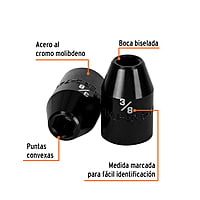 Dado de impacto, 6 puntas, cuadro 1/2' de 3/8' - D-7412-H / 13375