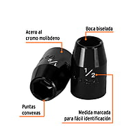 Dado de impacto, 6 puntas, cuadro 1/2' de 1/2' - D-7416-H / 13377