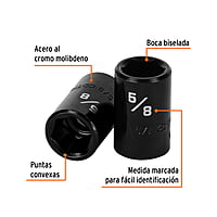 Dado de impacto, 6 puntas, cuadro 1/2' de 5/8' - D-7420-H / 13379