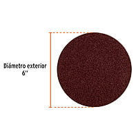 Caja con 3 discos de lija 6' grano 60 para PUL 4x6 - D60-PUL-4X6 / 16163