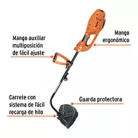Desbrozadora eléctrica 550 W mango "D", 13" corte, Truper - DES-550 / 101263