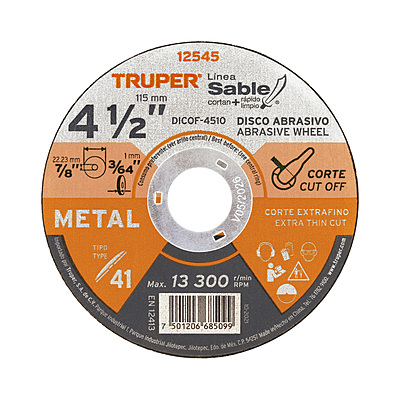 disco-tipo-41-corte-fino-de-metal-línea-sable-4-1-2-1mm-dicof-4510-12545