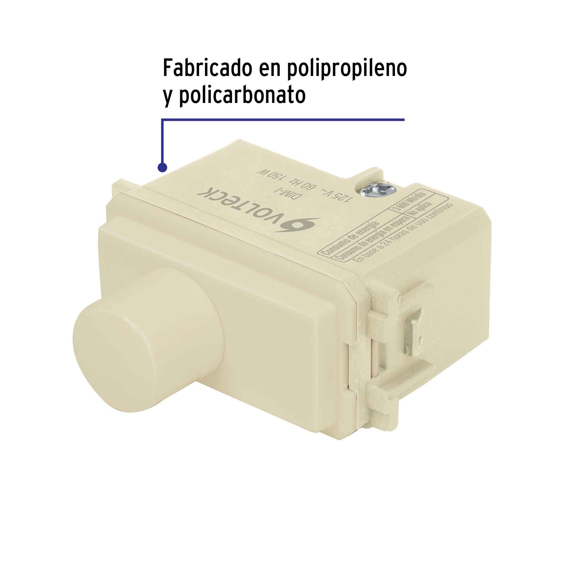 Dimmer giratorio, línea Italiana, marfil - DIM-I / 48080