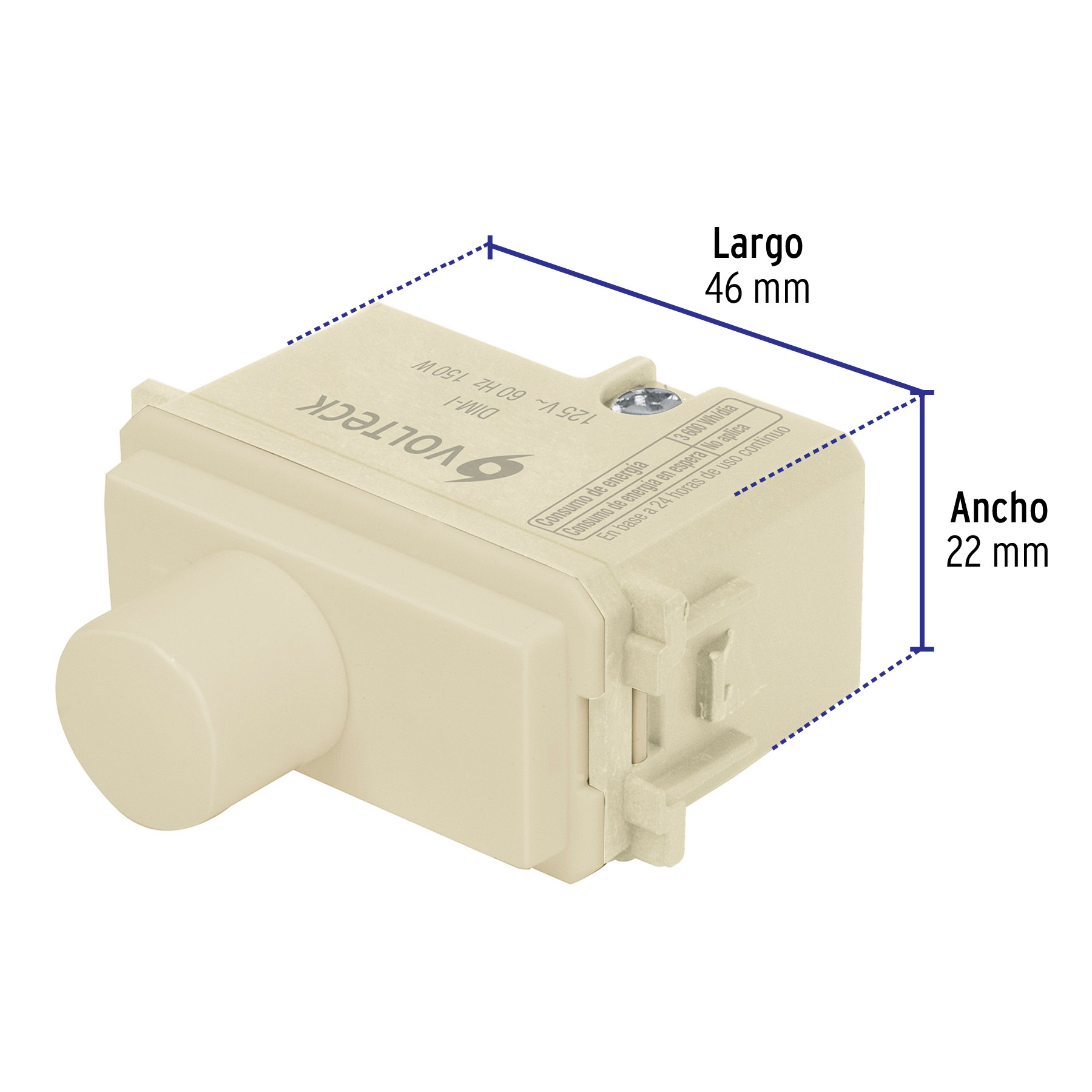 Dimmer giratorio, línea Italiana, marfil - DIM-I / 48080