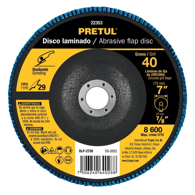 disco-laminado-7-grano-40-centro-7-8-pretul-dlp-2730-22353 disco-laminado-7-grano-40-centro-7-8-pretul-dlp-2730-22353