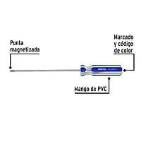 Desarmador punta Phillips, 3/16 x 6', mango PVC, Pretul - DP-3/16X6TP / 21472