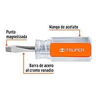 Desarmador plano 1/4x1-1/2' mango de acetato - DR-1/4X1-1/2 / 13993