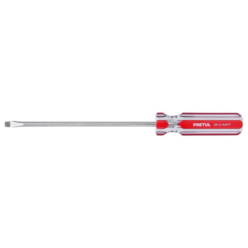 Desarmador plano, 3/16 x 6', mango PVC, Pretul - DR-3/16X6TP / 21457