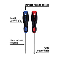 Duo de desarmadores, 3/16x4, mango Comfort Grip, Pretul - DUO-3/16X4BP / 20216 Duo de desarmadores, 3/16x4, mango Comfort Grip, Pretul - DUO-3/16X4BP / 20216