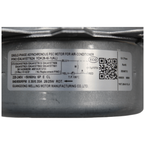 Motor Condensador Para Minisplit Lg Inverter, Modelo Vm - EAU41577624
