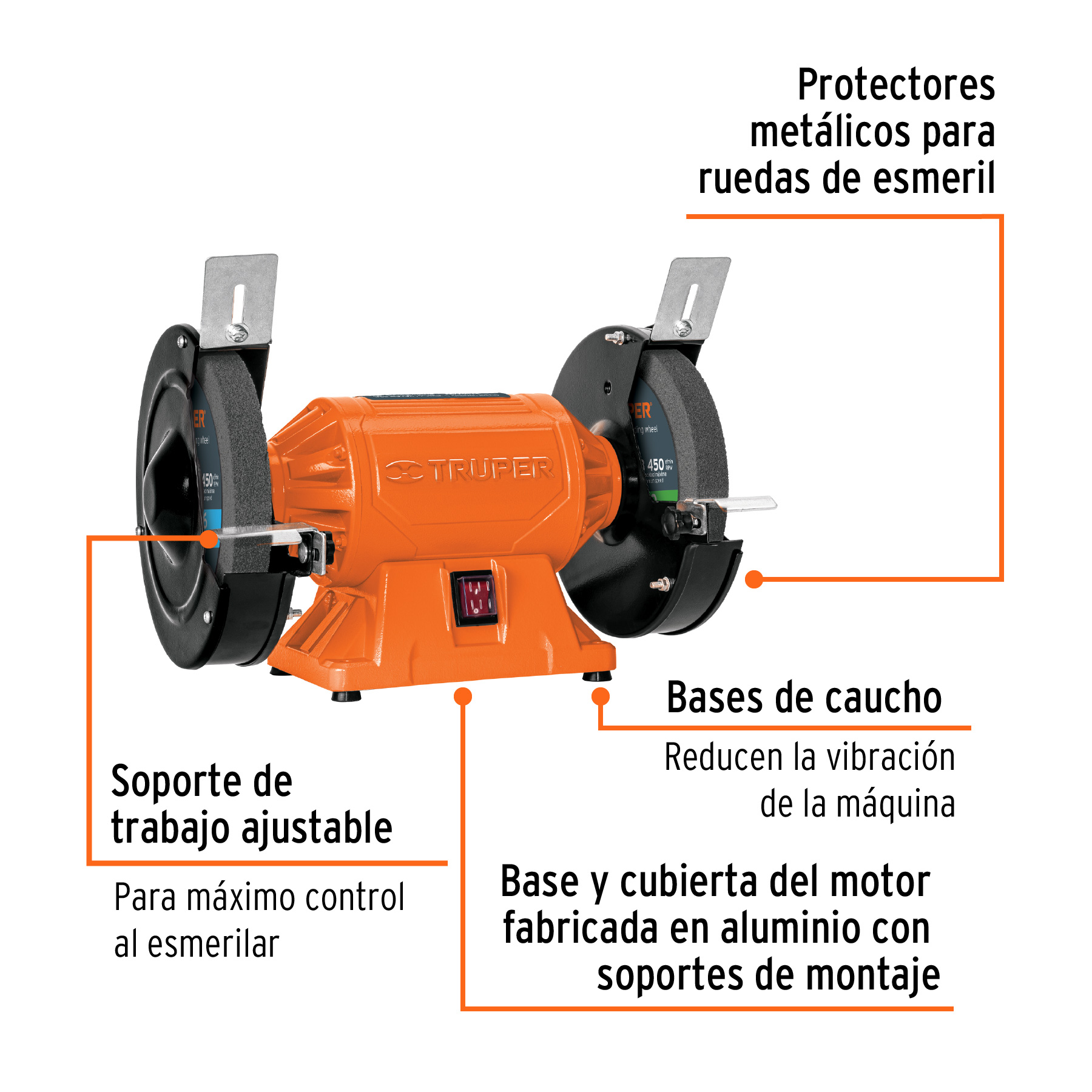 Esmeril de banco de 8' de 3/4 Hp - EBA-8 / 12786 Esmeril de banco de 8' de 3/4 Hp - EBA-8 / 12786