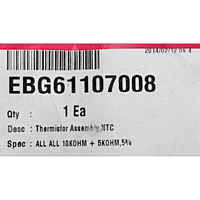 Sonde Double Unité Intérieure Pour Climatiseur LG - Références EBG61107004 Et EBG61107008 - Pièce Détachée Originale