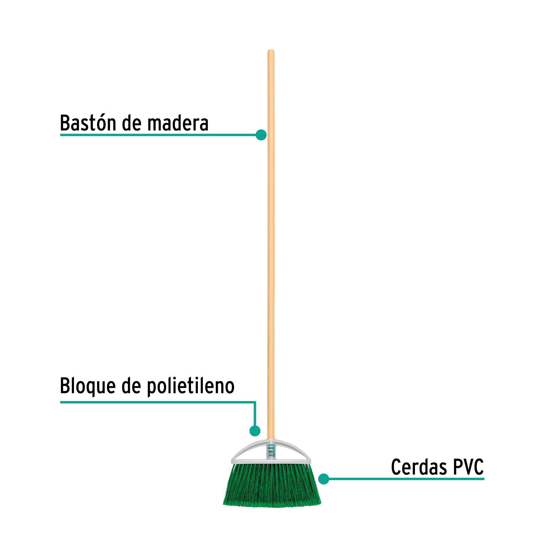 Escoba de vinilo, tipo abanico - ES-160A / 57051