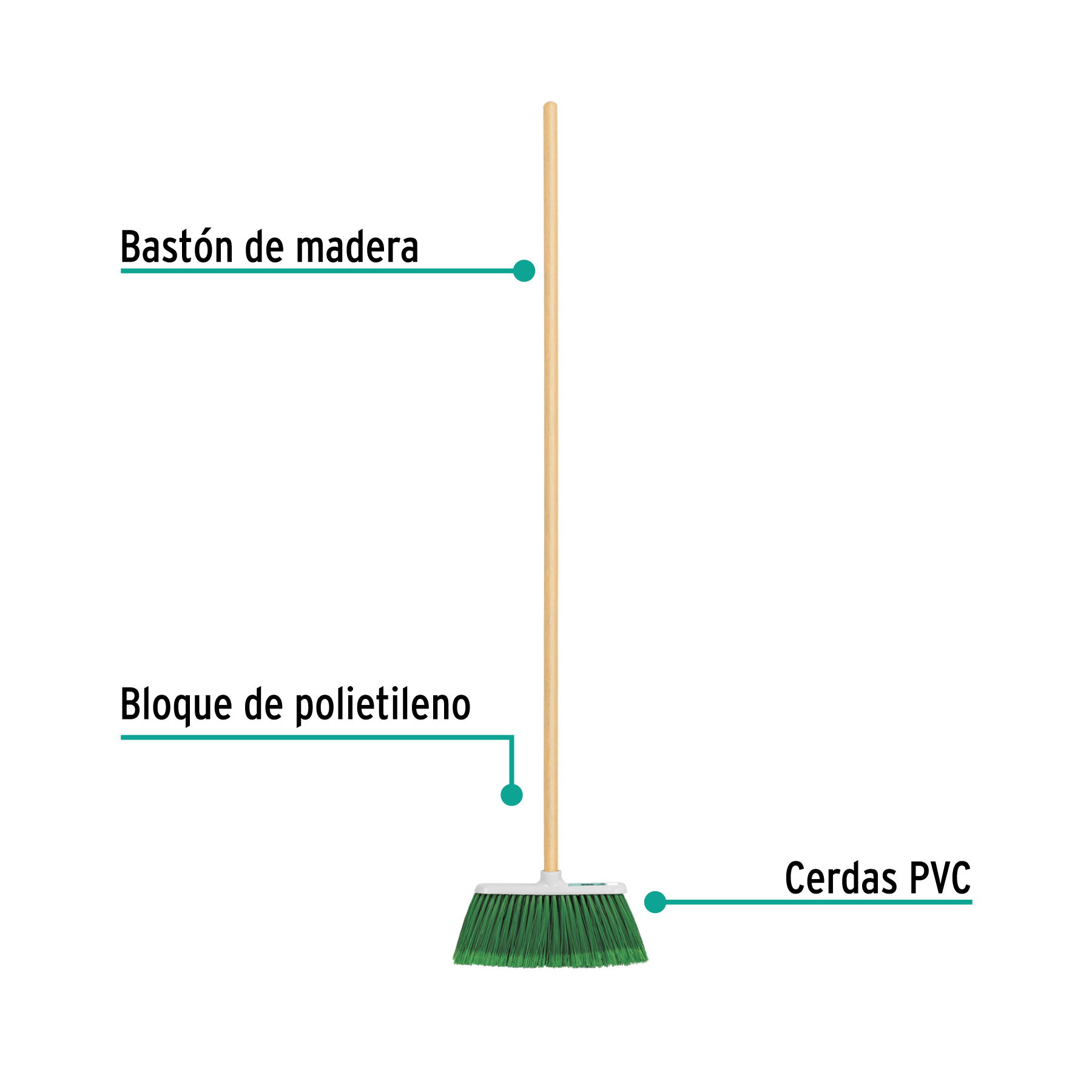 Escoba vinilo, tipo cepillo, 30 cm ancho - ES-220C / 57055 Escoba vinilo, tipo cepillo, 30 cm ancho - ES-220C / 57055