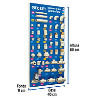 Exhibidor con conexiones de CPVC, Foset - EX-CPVC-FOS / 55787
