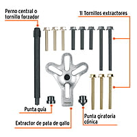 Juego de extractor tipo pata de gallo con 15 piezas - EXT-15 / 14511