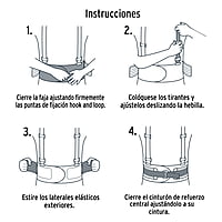 Faja con tirantes ajustables, tercer cinturón, talla mediana - FAJA-MX / 14216 Faja con tirantes ajustables, tercer cinturón, talla mediana - FAJA-MX / 14216