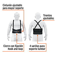 Faja con tirantes ajustables, tercer cinturón, talla mediana - FAJA-MX / 14216 Faja con tirantes ajustables, tercer cinturón, talla mediana - FAJA-MX / 14216
