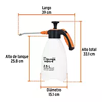 Fumigador doméstico de 2.5 litros, mango ergonómico, Expert, 102645 - FDO-2X Fumigador doméstico de 2.5 litros, mango ergonómico, Expert, 102645 - FDO-2X