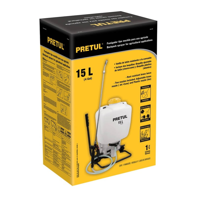 Fumigador de mochila, 15 lts, Pretul - FM-15P / 24583 Fumigador de mochila, 15 lts, Pretul - FM-15P / 24583