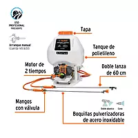 Fumigador de 25 L con motor a gasolina de 2 tiempos, Truper - FUG-252/ 101568 Fumigador de 25 L con motor a gasolina de 2 tiempos, Truper - FUG-252/ 101568