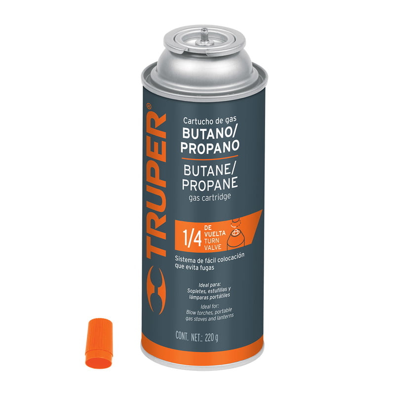 Lata de gas, 220 gr, 1/4 de vuelta - GAS-220X / 11920 Lata de gas, 220 gr, 1/4 de vuelta - GAS-220X / 11920