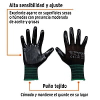 Guantes de nylon recubiertos de nitrilo, medianos - GU-122 / 13294 Guantes de nylon recubiertos de nitrilo, medianos - GU-122 / 13294