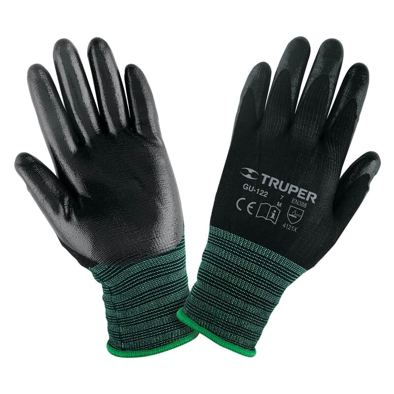 Guantes de nylon recubiertos de nitrilo, medianos - GU-122 / 13294 Guantes de nylon recubiertos de nitrilo, medianos - GU-122 / 13294