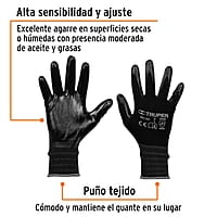 Guantes de nylon recubiertos de nitrilo, grandes - GU-123 / 13295 Guantes de nylon recubiertos de nitrilo, grandes - GU-123 / 13295