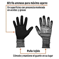 Guantes de nylon recubiertos de nitrilo arenoso, grandes - GU-133 / 17065 Guantes de nylon recubiertos de nitrilo arenoso, grandes - GU-133 / 17065