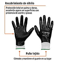Guantes de poliéster con recubrimiento de nitrilo, grandes - GU-153 / 18027 Guantes de poliéster con recubrimiento de nitrilo, grandes - GU-153 / 18027