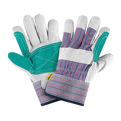 Guantes de carnaza y loneta con refuerzo, unitalla, Pretul - GU-215P / 29977