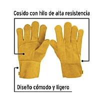 Guantes de carnaza, cortos, Pretul - GU-225 / 23262 Guantes de carnaza, cortos, Pretul - GU-225 / 23262