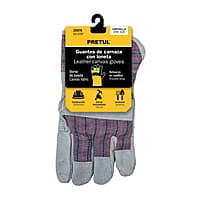 Guantes de carnaza y loneta, unitalla, Pretul - GU-235P / 29976 Guantes de carnaza y loneta, unitalla, Pretul - GU-235P / 29976