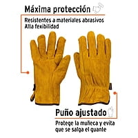 Guantes de carnaza, usos generales, grandes - GU-241 / 14240 Guantes de carnaza, usos generales, grandes - GU-241 / 14240