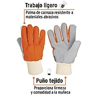 Guantes carnaza y loneta, uso ligero - GU-265 / 14244