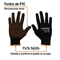 Guantes de poliéster con puntos de PVC en palma, chicos - GU-441 / 12650 Guantes de poliéster con puntos de PVC en palma, chicos - GU-441 / 12650