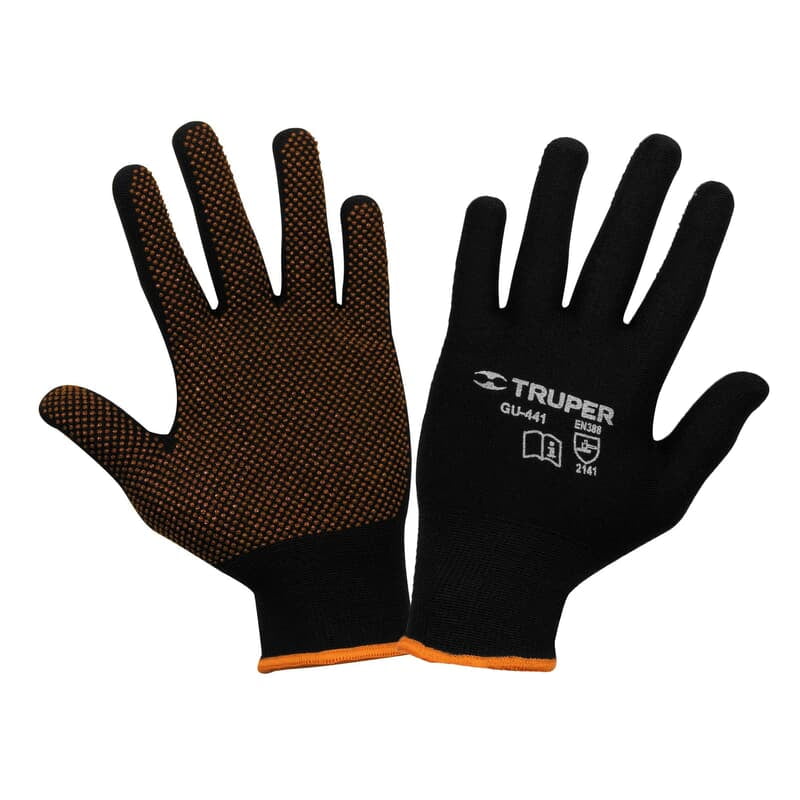 Guantes de poliéster con puntos de PVC en palma, chicos - GU-441 / 12650 Guantes de poliéster con puntos de PVC en palma, chicos - GU-441 / 12650