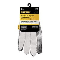 Guantes de algodón con puntos PVC en palma, unitalla,Pretul - GU-455 / 20330 Guantes de algodón con puntos PVC en palma, unitalla,Pretul - GU-455 / 20330
