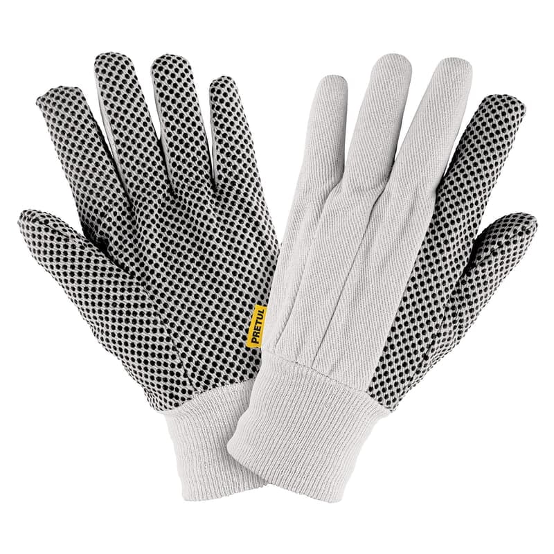 Guantes de algodón con puntos PVC en palma, unitalla,Pretul - GU-455 / 20330 Guantes de algodón con puntos PVC en palma, unitalla,Pretul - GU-455 / 20330
