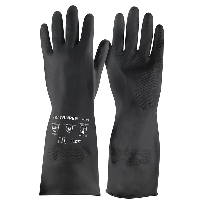 Guantes de neopreno para manejo de químicos, medianos - GU-812 / 14270 Guantes de neopreno para manejo de químicos, medianos - GU-812 / 14270
