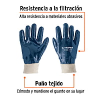 Guantes de algodón recubiertos de nitrilo, puño tejido - GU-835 / 15244 Guantes de algodón recubiertos de nitrilo, puño tejido - GU-835 / 15244