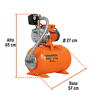 Bomba hidroneumática 1/2 HP, 24 litros - HIDR-1/2X24 / 10077