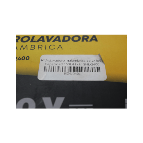 Hidrolavadora Inalambrica de 24BAR Capacidad 160L/H - HIGHL-2400
