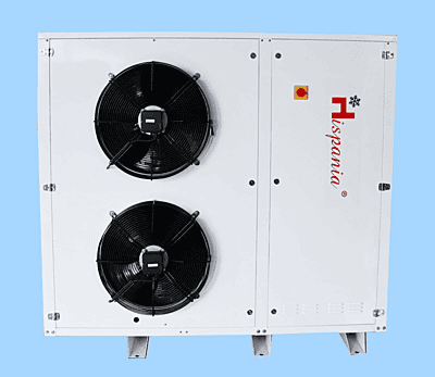 Unidad Condensadora Hispania para Exterior Baja Temperatura  H.P. 8  Modelo HUCZ-0800-L6C Modelo Compresor Scroll Invotech YSF65E7G-V100** Voltaje 230V/3F