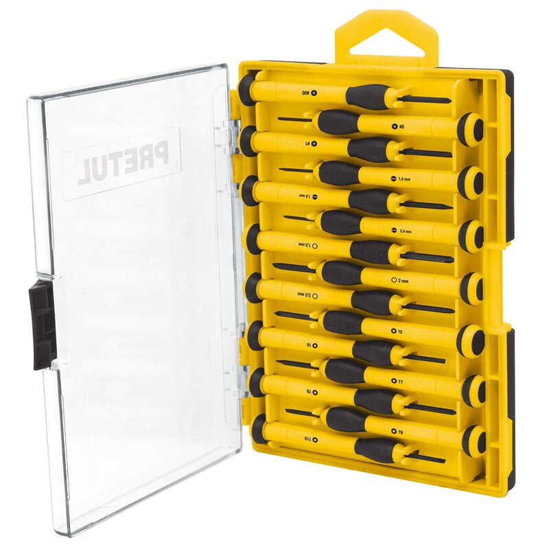 Juego con desarmadores de precisión, 15 piezas, Pretul - J-DEJ-15 / 21383 Juego con desarmadores de precisión, 15 piezas, Pretul - J-DEJ-15 / 21383