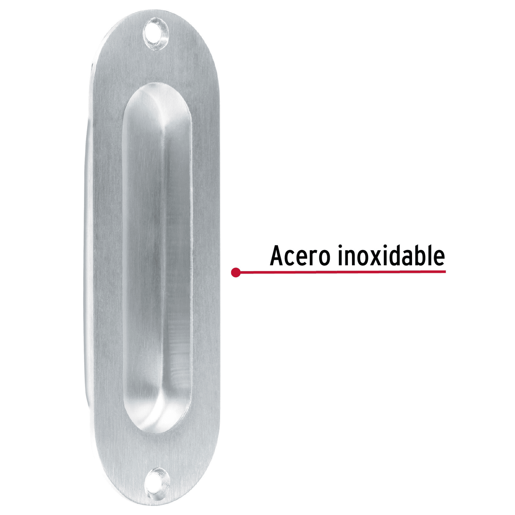 Jaladera de embutir ovalada acabado cromo mate, HERMEX-JALE-32 / 46239 Jaladera de embutir ovalada acabado cromo mate, HERMEX-JALE-32 / 46239