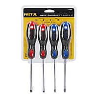 Juego de desarmadores, 4 piezas, mango Comfort Grip, Pretul - JD-4BP / 20218 Juego de desarmadores, 4 piezas, mango Comfort Grip, Pretul - JD-4BP / 20218